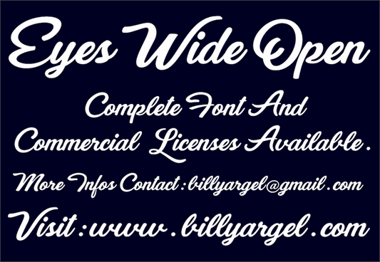 Free Eyes Wide Open Font