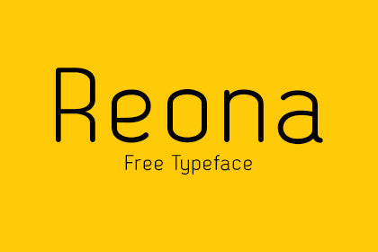Free Reona Typeface
