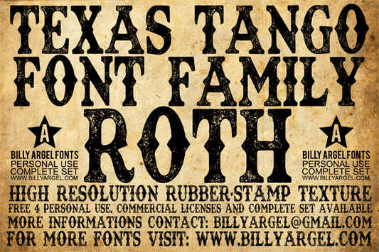 Free TEXAS TANGO EXTRA ROTH Font