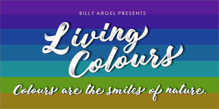 Free Living Colours Font