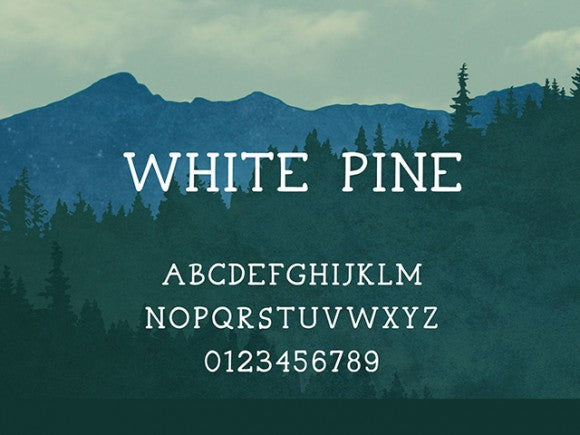 Free White Pine font
