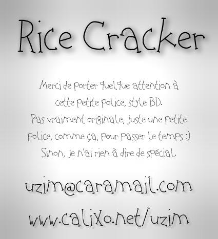 Free Rice Cracker Font