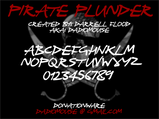 Free Pirate Plunder Font