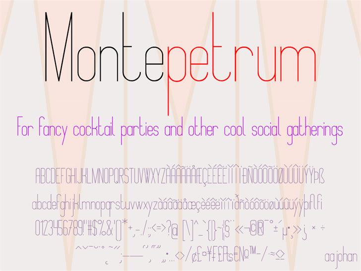 Free Montepetrum Font