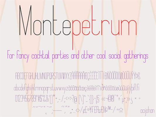 Free Montepetrum Font