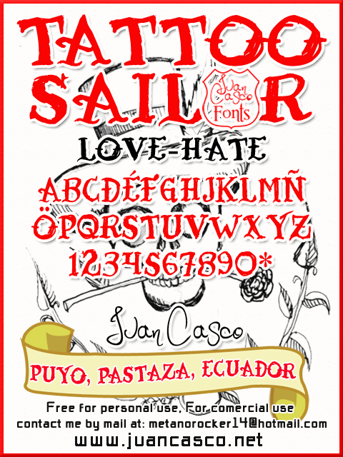 Free Tattoo Sailor Font