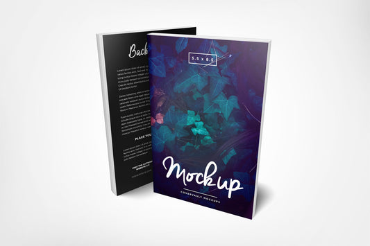 Free 5.5 X 8.5 Front And Back Paperback Book Mockup
