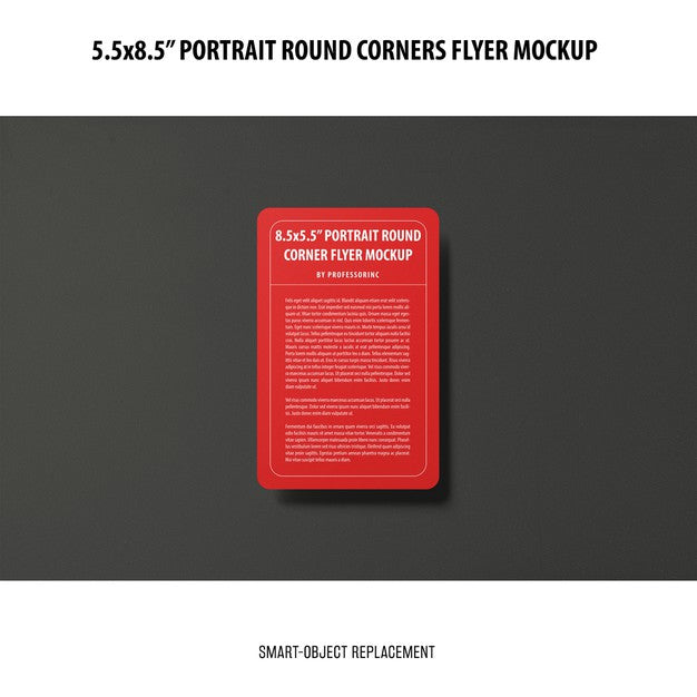 Free 5.5X8.5'' Portrait Flyer Mockup Psd