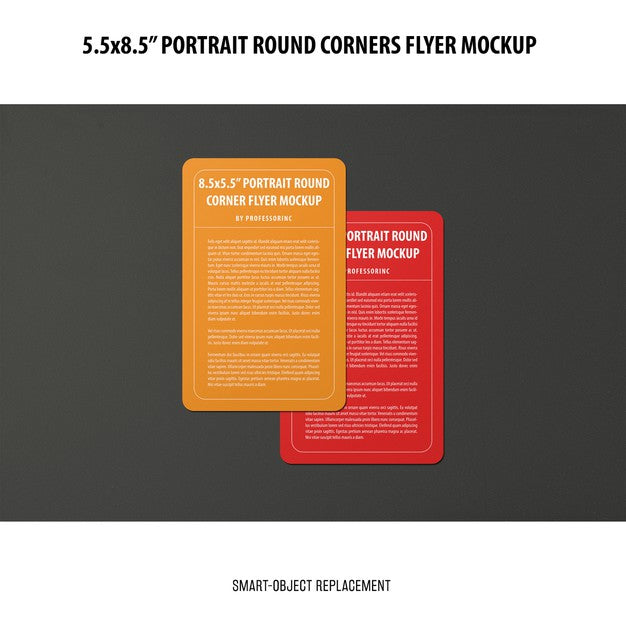 Free 5.5X8.5'' Portrait Flyer Mockup Psd