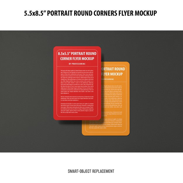 Free 5.5X8.5'' Portrait Flyer Mockup Psd