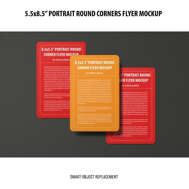 Free 5.5X8.5'' Portrait Flyer Mockup Psd