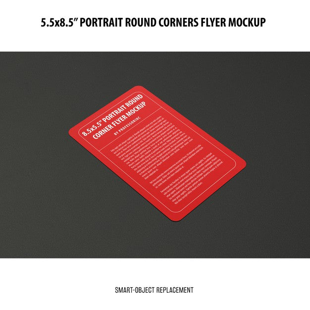 Free 5.5X8.5'' Portrait Flyer Mockup Psd