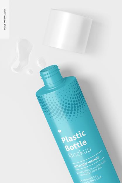 Free 5 Oz Plastic Bottle Mockup, Opened Psd