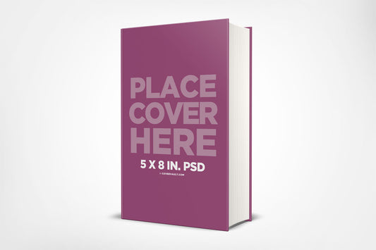 Free 5 X 8 In. Hardcover Book Mockup With Thick Spine