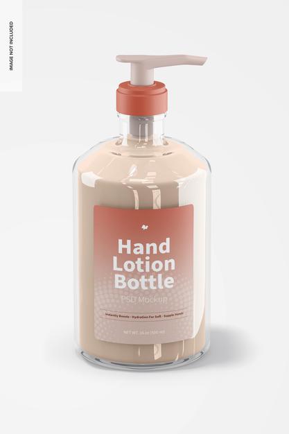 Free 500 Ml Hand Lotion Bottle Mockup Psd