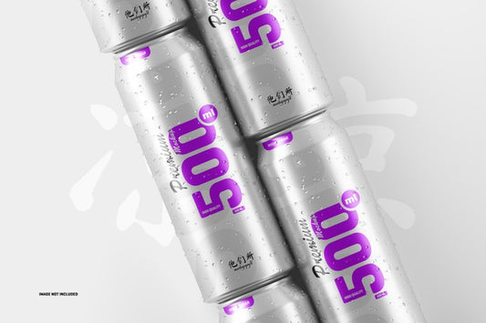 Free 500Ml Soda Cans Mockup Psd