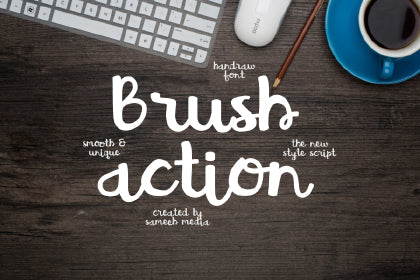 Free Brush Action Typeface
