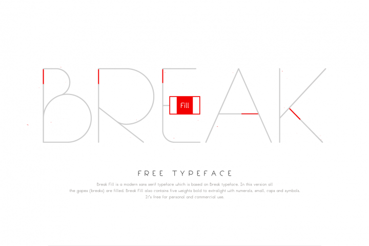 Free Break Fill Typeface – CreativeBooster