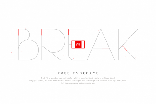 Free Break Fill Typeface
