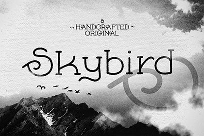 Free Skybird Rough Font