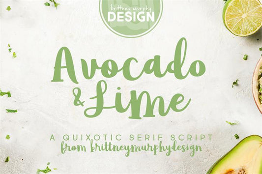 Free Avocado and Lime Font