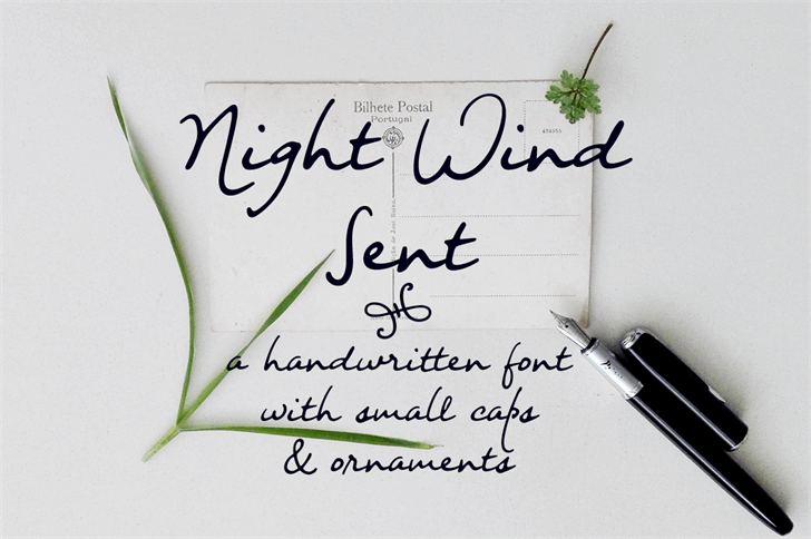 Free Night Wind Sent Sample Font