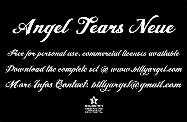 Free Angel Tears Neue Us Font
