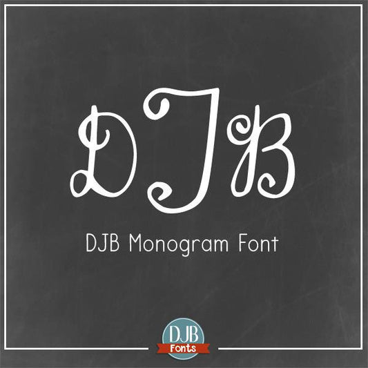 Free DJB Monogram Font