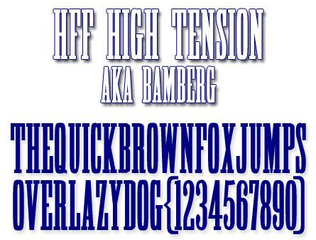 Free HFF High Tension Font