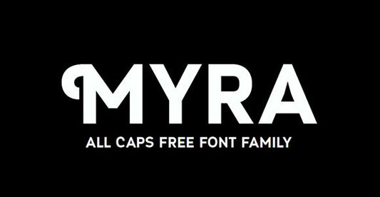 Free Myra 4F Caps font