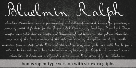 Free Bluelmin Ralph Font