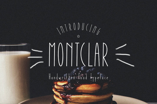 Free Montclar Font and Food Icons