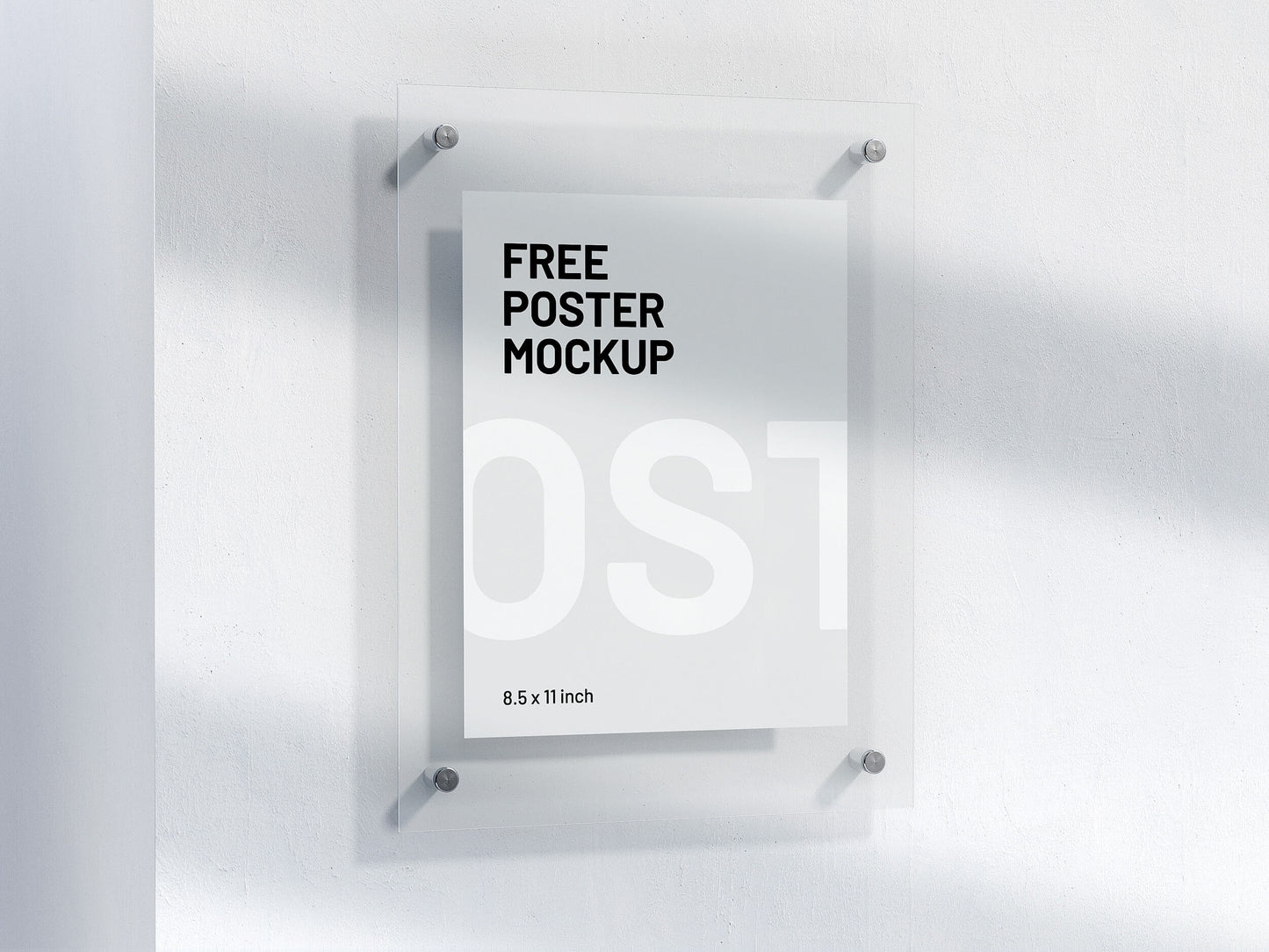 Free Letter Size Poster Mockup PSD