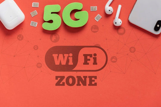Free 5G Wifi Connection Online Mock-Up Psd