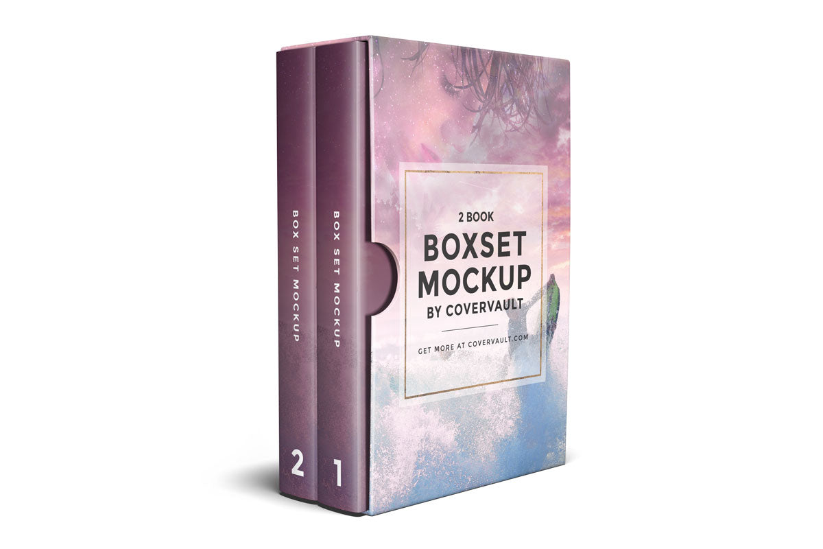 Free 6 X 9 2-Book Box Set Mockup Template