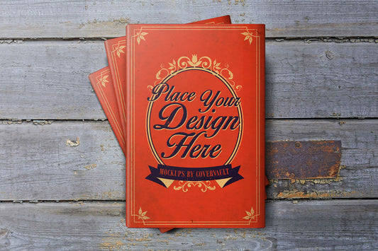 Free 6 X 9 Book With Dust Jacket On Wood Deck Mockup