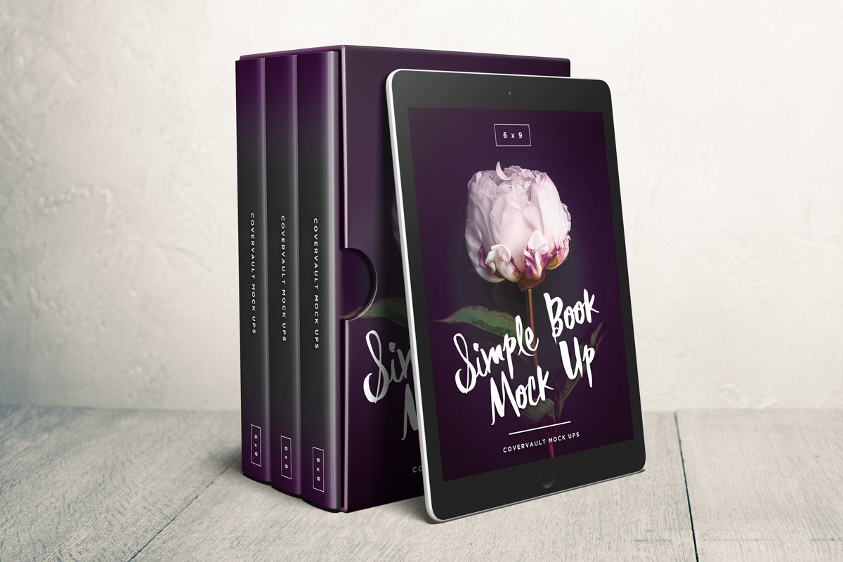 Free 6 X 9 Box Set With Ereader Template Mockup
