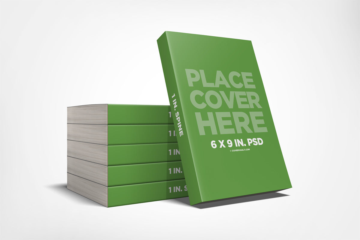 Free 6 X 9 Stacked Book Promo Mockup