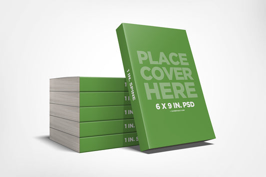 Free 6 X 9 Stacked Book Promo Mockup