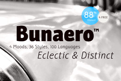 Free Bunaero Pro Font Family Demo