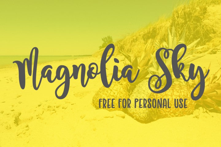 Free Font Magnolia Sky - Personal Use Only