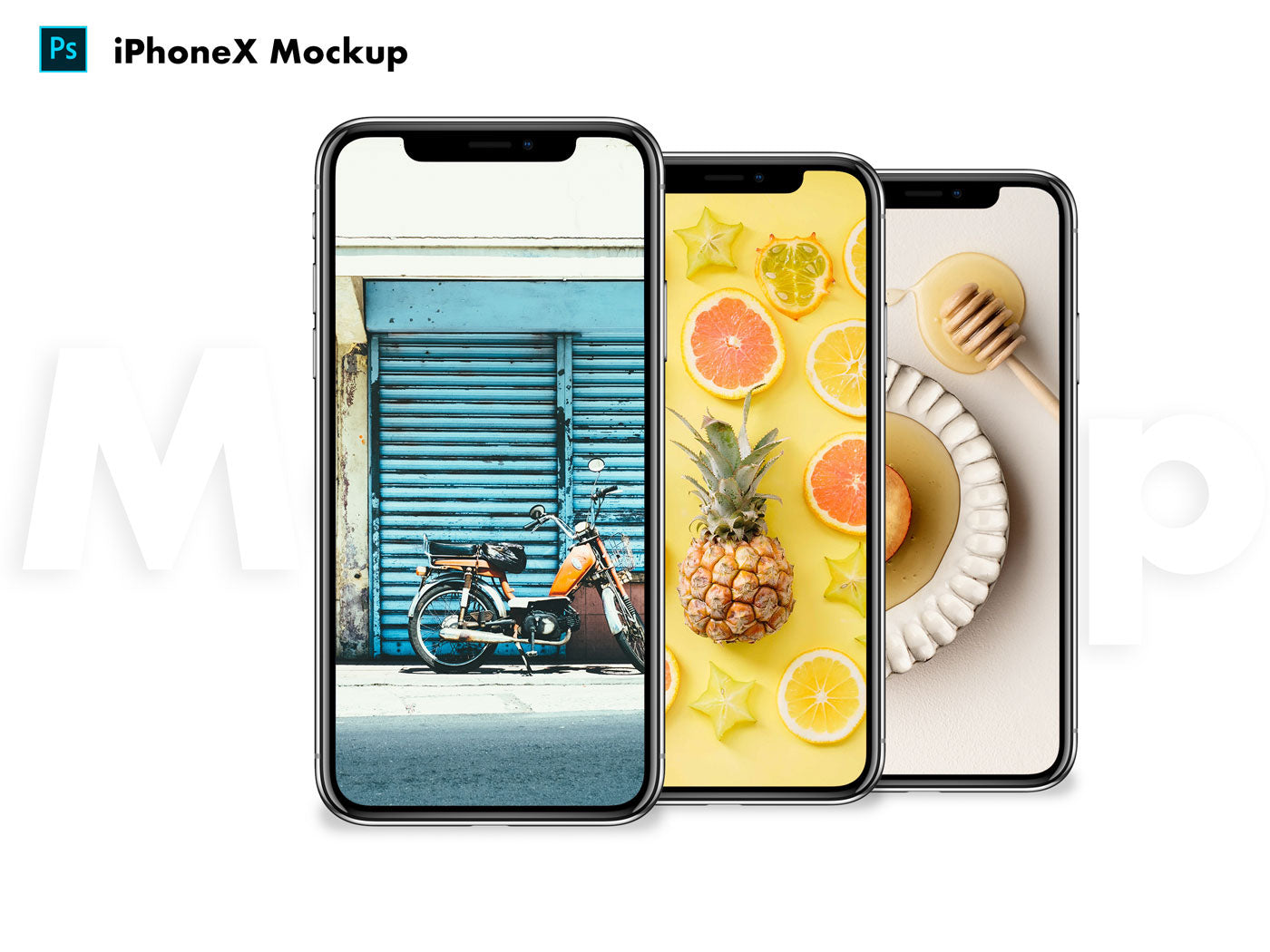Free Highly Detailed Black iPhone X Mockup Front View
