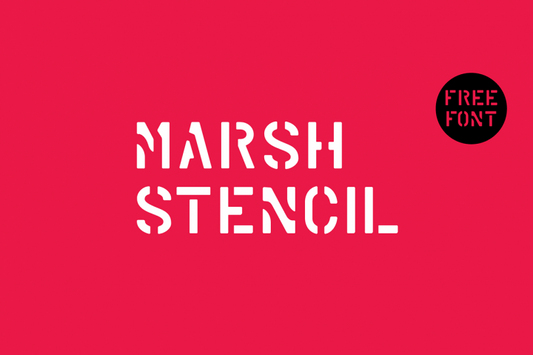 Free Marsh Stencil font