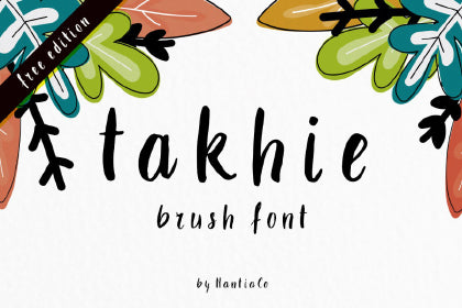 Free Takhie Brush Typeface