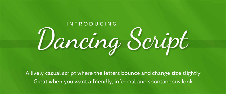 Free Dancing Script Font