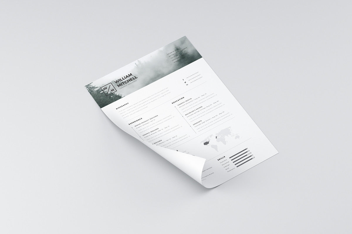 Free Minimalistic And Clean Resume Template