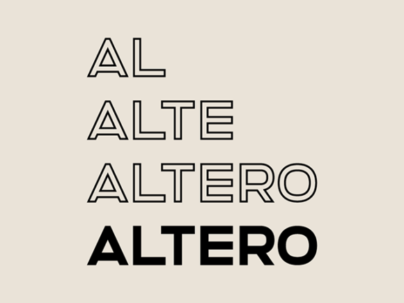 Free Altero A font larger-than-life words