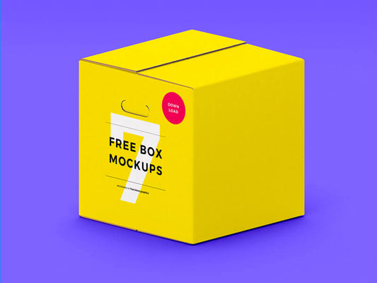 Free 7 Changeable Boxes Mockups
