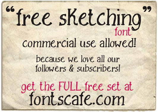 Free Sketching_free- Font