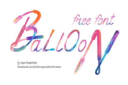 Free Balloon Artistic Typeface